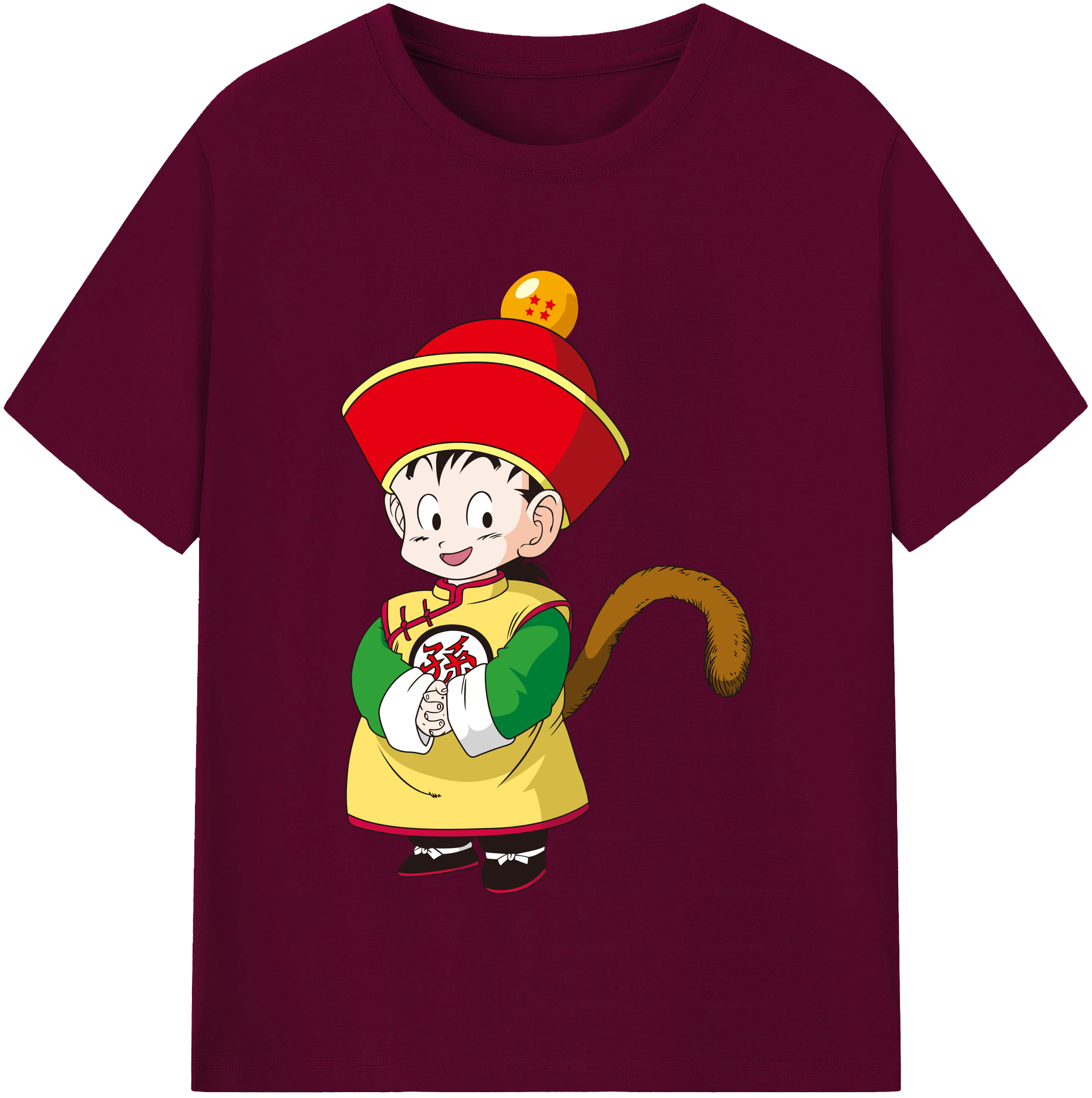 （画像用） ドラゴンボール 孫悟空（そん ごくう）Son Goku カカロット DRAGON BALL Kakarotto レディースカジュアルプリントTシャツ（綿100％）